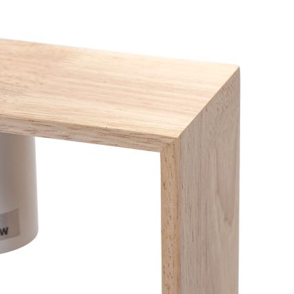 Aigostar - LED-puidust rippvalgusti kaablil 1xE27/9W/230V 2200K männipuit