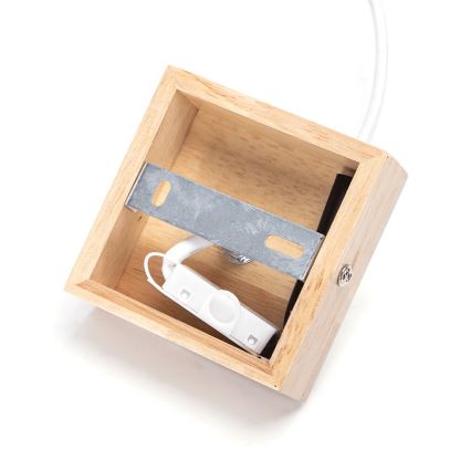 Aigostar - LED-puidust rippvalgusti kaablil 1xE27/9W/230V 2200K männipuit