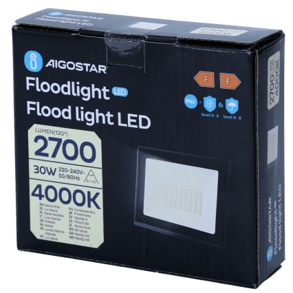 Aigostar - LED-reflektor LED/30W/230V 4000K IP65