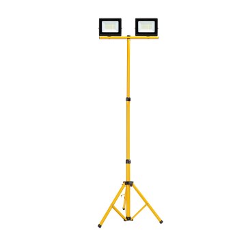 Aigostar - LED-reflektor statiiviga 2xLED/30W/230V 6500K IP65 oranž/must