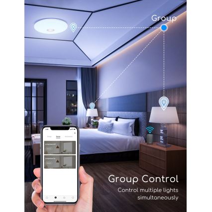 Aigostar - LED RGB Hämardatav laevalgusti 18W/230V d. 34 cm Wi-Fi