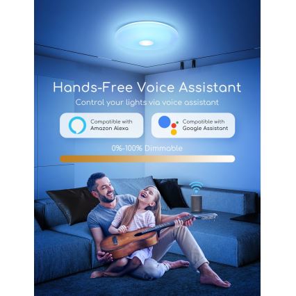 Aigostar - LED RGB Hämardatav laevalgusti 18W/230V d. 34 cm Wi-Fi