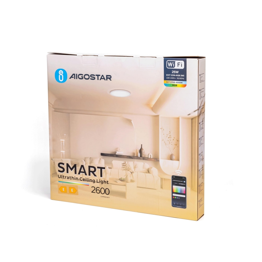 Aigostar - LED RGB Hämardatav laevalgusti LED/25W/230V 2700-6500K Wi-Fi