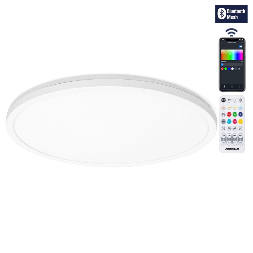 Aigostar - LED RGB Hämardatav laevalgusti MESH LED/36W/230V 3000-6500K valge + kaugjuhtimispult