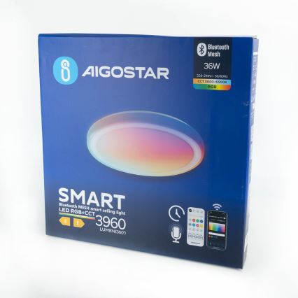 Aigostar - LED RGB Hämardatav laevalgusti MESH LED/36W/230V 3000-6500K + kaugjuhtimispult