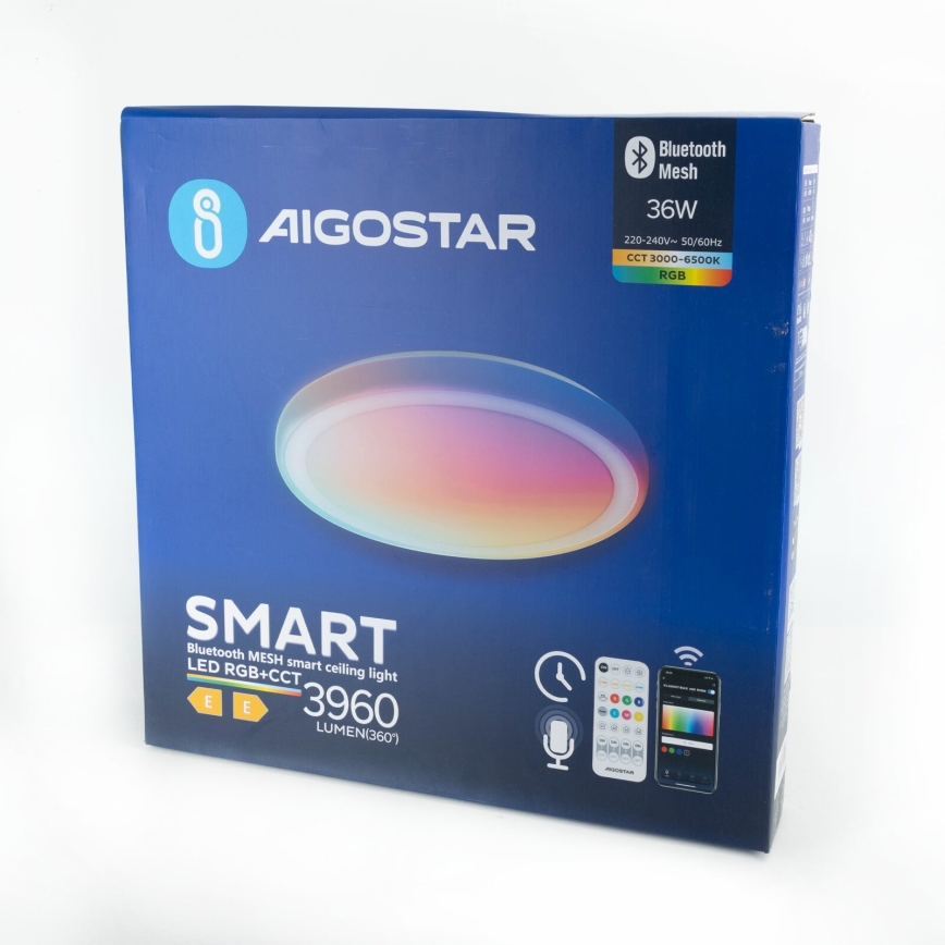 Aigostar - LED RGB Hämardatav laevalgusti MESH LED/36W/230V 3000-6500K + kaugjuhtimispult