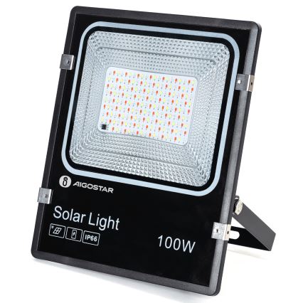 Aigostar - LED RGB Hämardatav päikesepaneeliga prožektor LED/100W/3,2V IP66 + kaugjuhtimispult