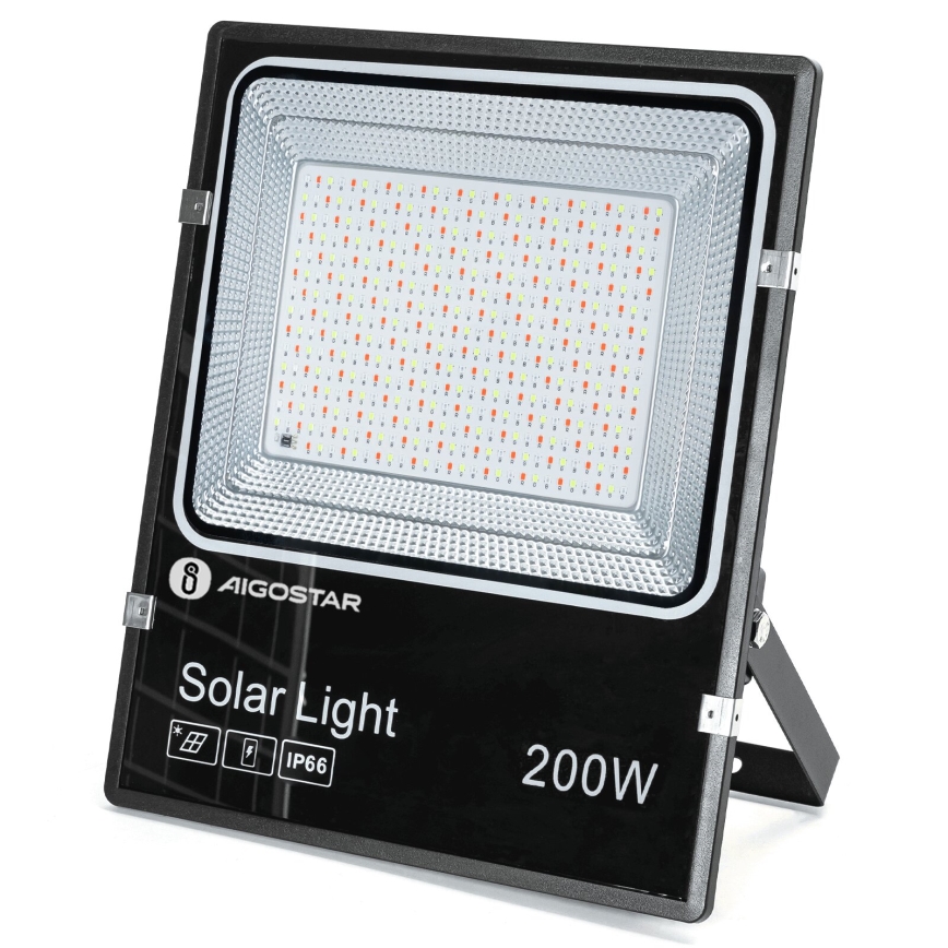 Aigostar - LED RGB Hämardatav päikesepaneeliga prožektor LED/200W/3,2V IP66 + kaugjuhtimispult