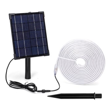 Aigostar - LED RGB Hämardatav päikesepaneeliga valgusriba LED/5W/3,2V 5+2m IP65 + kaugjuhtimispult