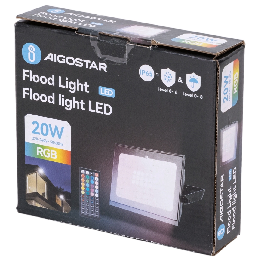 Aigostar - LED RGB hämardatav prožektor LED/10W/230V IP65 + kaugjuhtimispult
