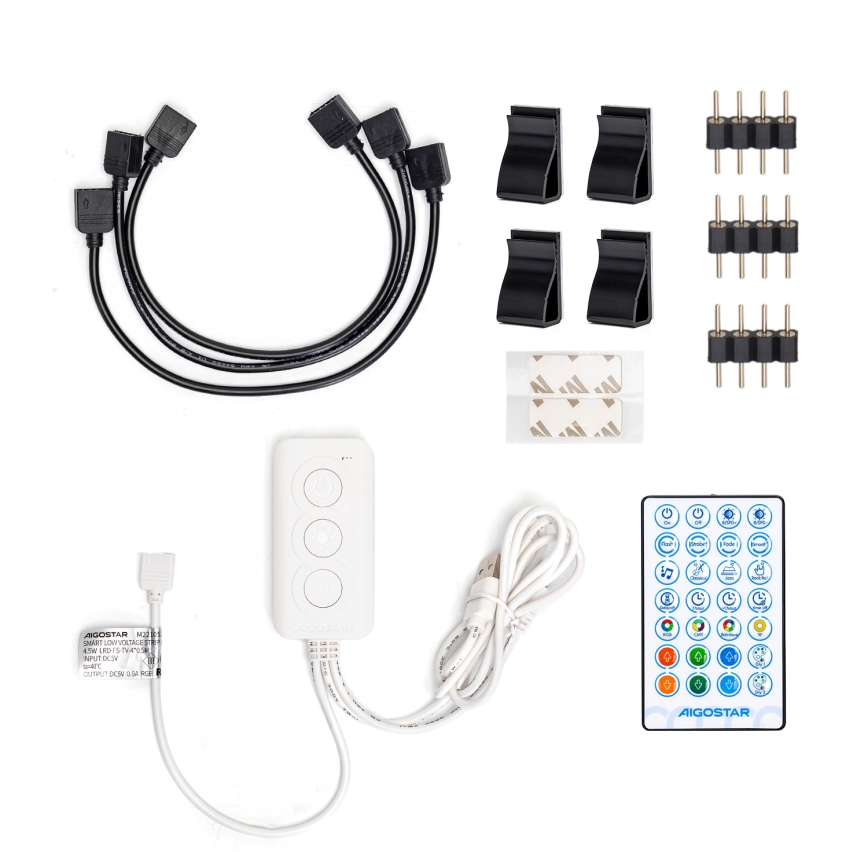Aigostar - LED RGB Nutikas Hämardatav valgusriba 4x0,5m LED/4,5W/5V Wi-Fi + kaugjuhtimispult