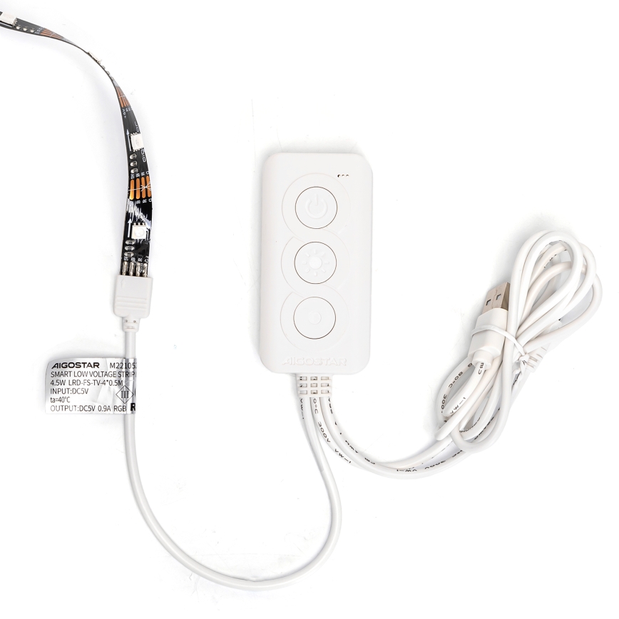 Aigostar - LED RGB Nutikas Hämardatav valgusriba 4x0,5m LED/4,5W/5V Wi-Fi + kaugjuhtimispult