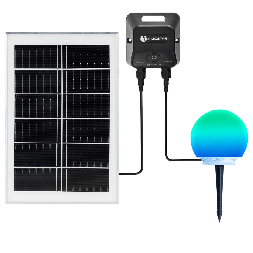 Aigostar - LED RGB hämardatav välisvalgusti MESH LED/20W/3,7V 4000mAh 2700-6500K IP65 läbimõõt 20 cm