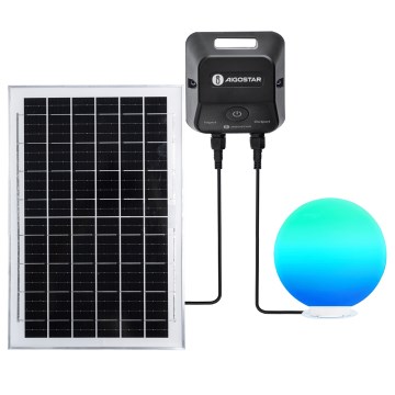 Aigostar - LED RGB hämardatav välisvalgusti MESH LED/35W/3,7V 4000mAh 2700-6500K IP65 läbimõõt 50 cm