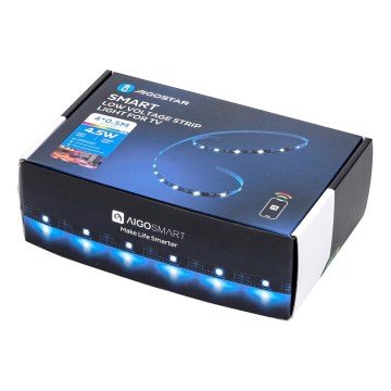 Aigostar - LED RGB Nutikas Hämardatav valgusriba 4x0,5m LED/4,5W/5V Wi-Fi + kaugjuhtimispult