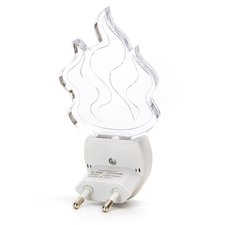 Aigostar - LED RGB Öövalgusti anduriga LED/0,5W/230V leek