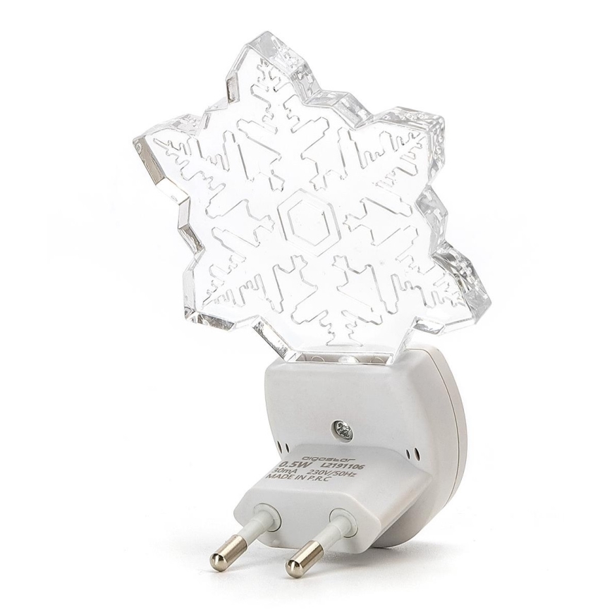 Aigostar - LED RGB Öövalgusti hämardusanduriga LED/0,5W/230V lumehelves