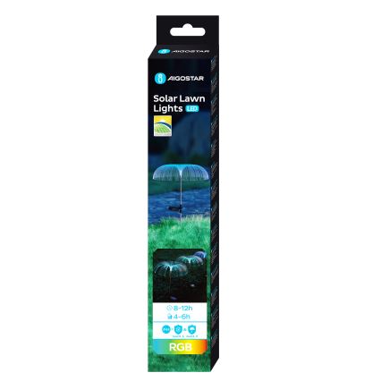 Aigostar - LED RGB Päikesepaneeliga dekoratiivne lamp LED/0,03W/1,2V 300 mAh 70cm IP44