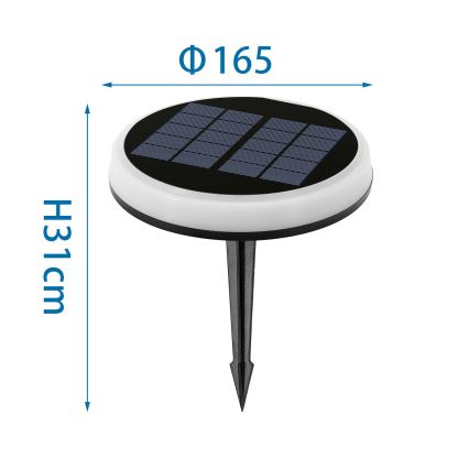 Aigostar - LED RGBIC Päikesepaneeliga valgusti LED/0,6W/3,7V IP65