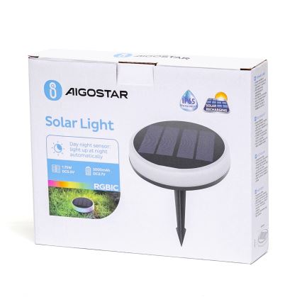 Aigostar - LED RGBIC Päikesepaneeliga valgusti LED/0,6W/3,7V IP65