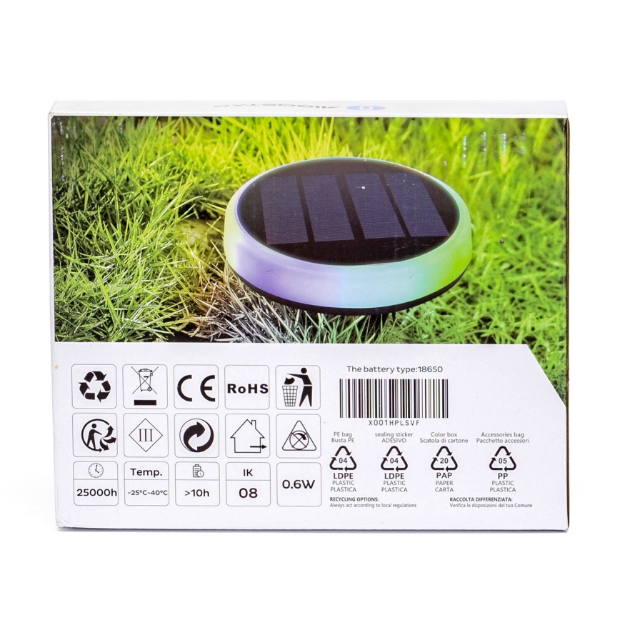 Aigostar - LED RGBIC Päikesepaneeliga valgusti LED/0,6W/3,7V IP65