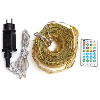 Aigostar - LED RGBICW nutikas välistingimustesse mõeldud valguskett MESH 100xLED 10 m IP44 + kaugjuhtimispult