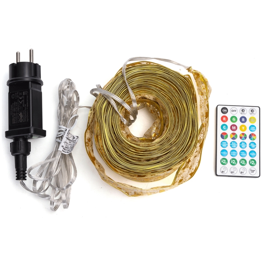 Aigostar - LED RGBICW nutikas välistingimustesse mõeldud valguskett MESH 100xLED 10 m IP44 + kaugjuhtimispult