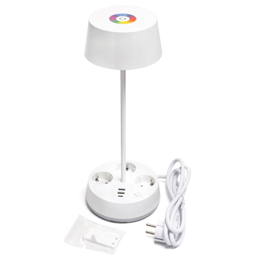 Aigostar - LED RGBW dimmerdatav lamp, mille pistikut ja USB LED/4.6W/230V 3000/4000/6500K valge