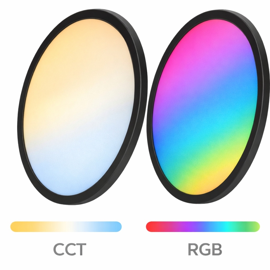 Aigostar - LED RGBW hämardatav laevalgusti MESH LED/36W/230V 3000-6500K must + kaugjuhtimispult