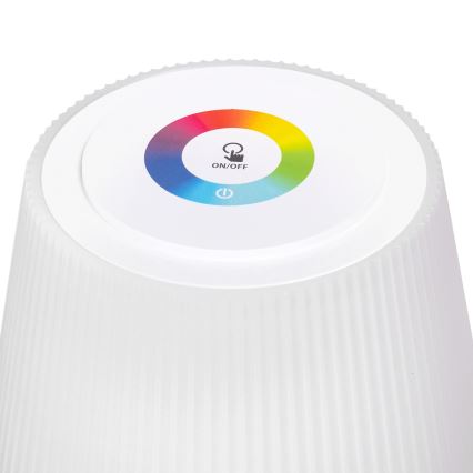 Aigostar - LED RGBW Väli hämardatav laetav laualamp LED/4W/5V 3600mAh valge IP54