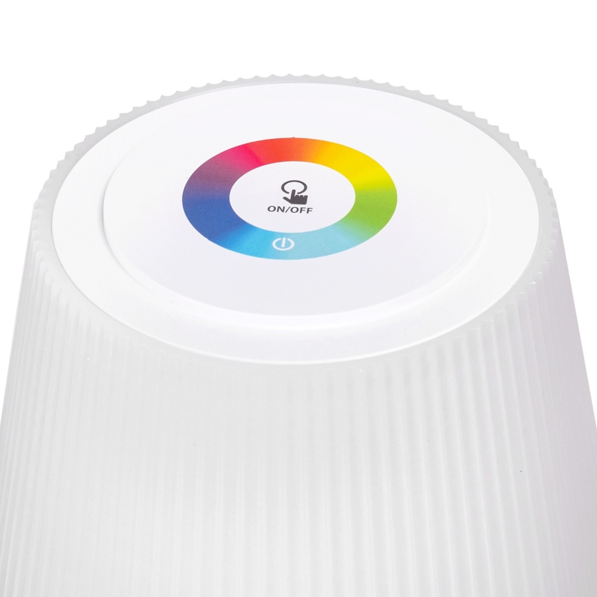 Aigostar - LED RGBW Väli hämardatav laetav laualamp LED/4W/5V 3600mAh valge IP54