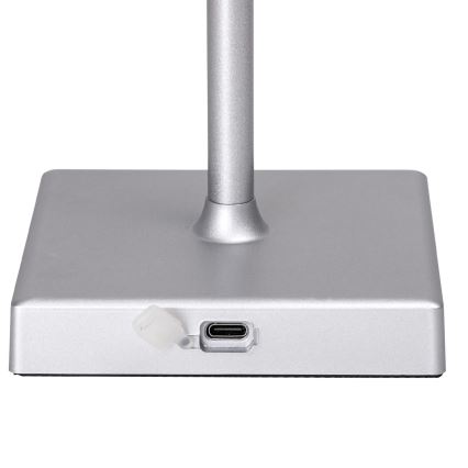 Aigostar - LED RGBW Väli hämardatav laetav laualamp LED/4W/5V 3600mAh valge/matt kroom IP54