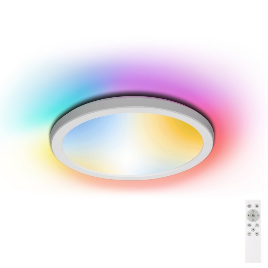 Aigostar - LED RGBW Hämardatav laevalgusti vannituppa LED/18W/230V 3000-6500K d. 30 cm IP44 + kaugjuhtimispult