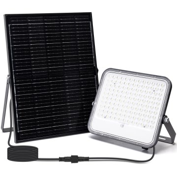 Aigostar - LED RGBW Hämardatav päikesepaneeliga prožektor LED/200W/3,4V IP66 + kaugjuhtimispult