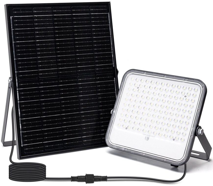 Aigostar - LED RGBW Hämardatav päikesepaneeliga prožektor LED/200W/3,4V IP66 + kaugjuhtimispult
