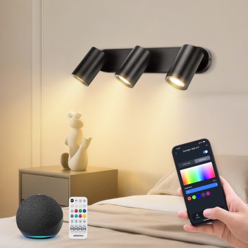 Aigostar - LED RGBW hämardatav punktvalgusti MESH 3xLED/4,9W/230V 2700-6500K valge + kaugjuhtimispult