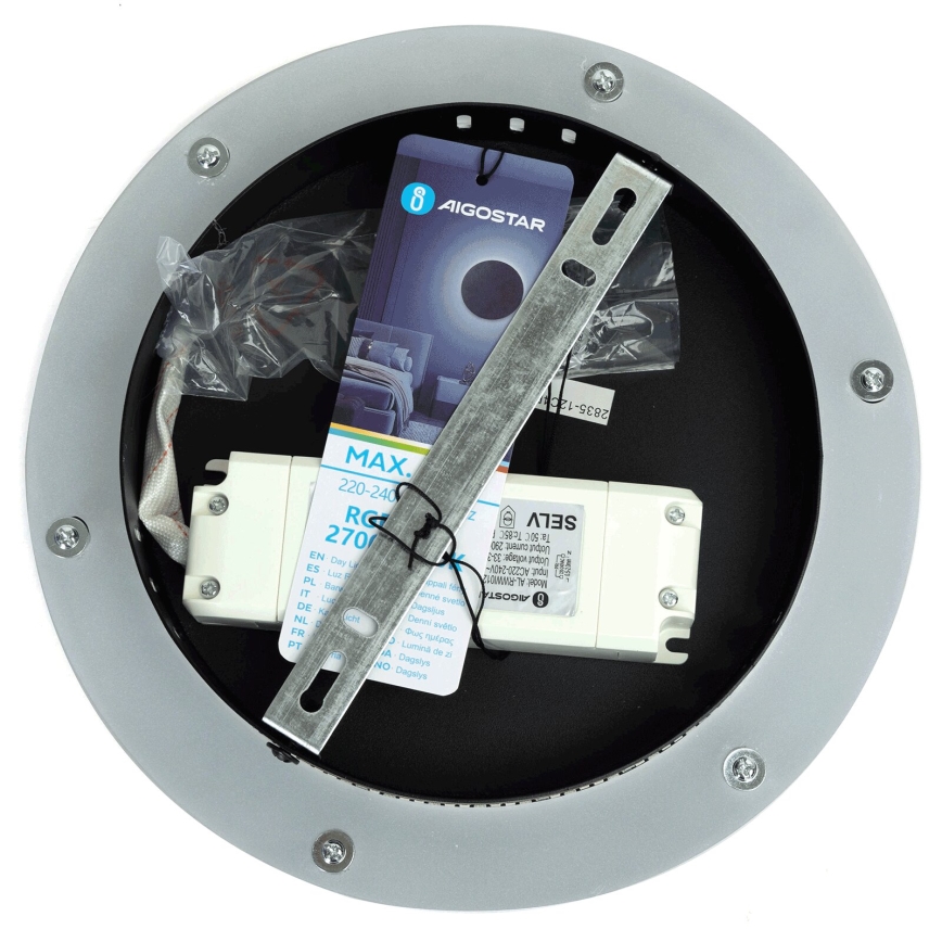 Aigostar - LED RGBW Hämardatav seinavalgusti MESH Nutikas LED/12W/230V 2700-6500K must + kaugjuhtimispult