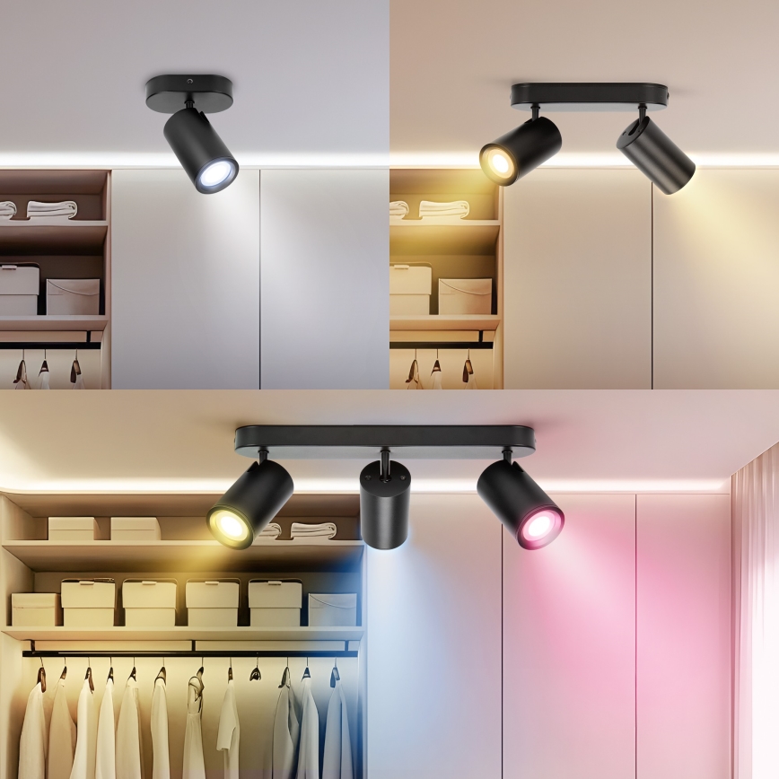 Aigostar - LED RGBW hämardatav punktvalgusti MESH 3xLED/4,9W/230V 2700-6500K valge + kaugjuhtimispult