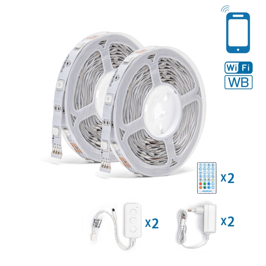 Aigostar - LED RGBW Hämardatav valgusriba LED/18W/12V 2x5 m Wi-Fi