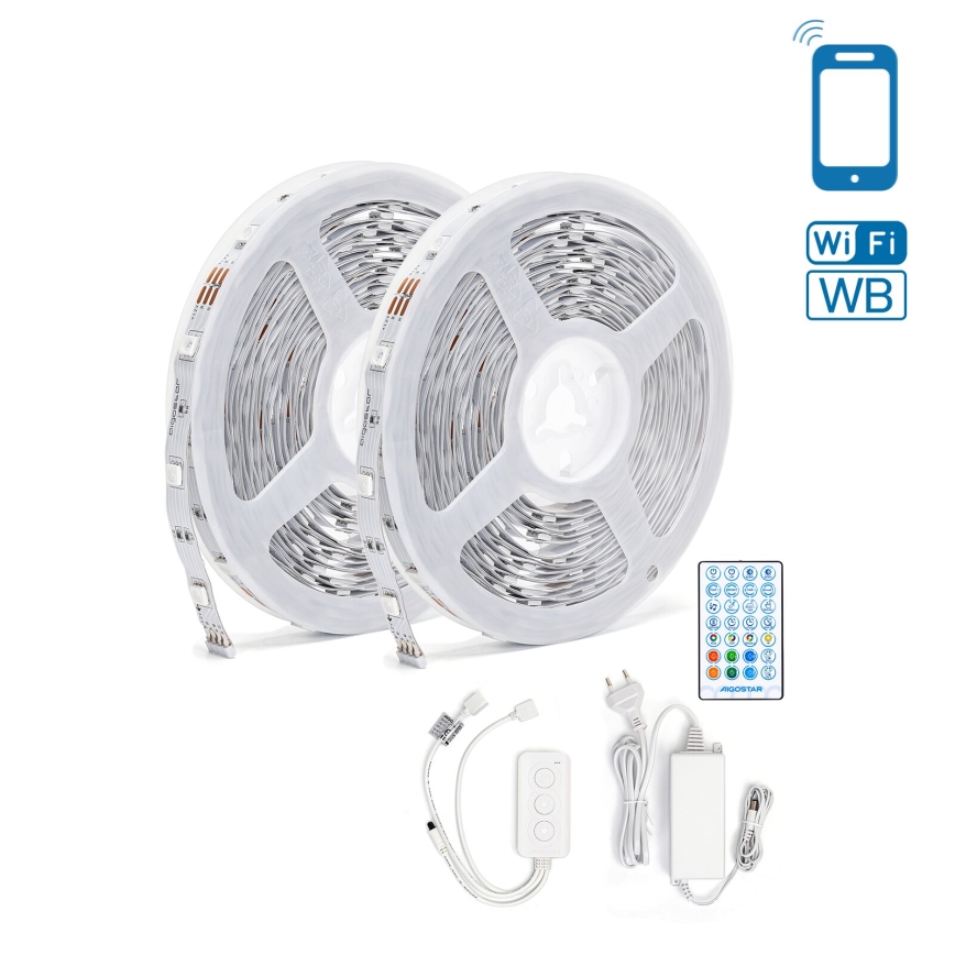 Aigostar - LED RGBW Hämardatav valgusriba LED/48W/12V 2x7,5 m Wi-Fi