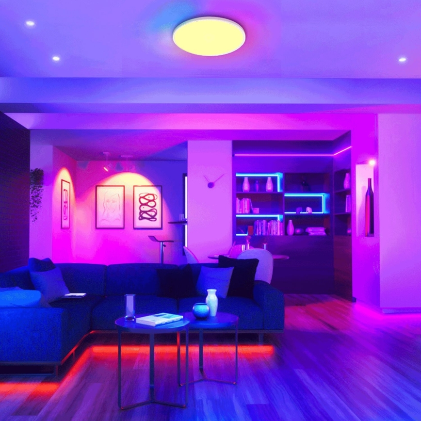 Aigostar - LED RGBW Hämardatav laevalgusti vannituppa LED/24W/230V 3000-6500K d. 42 cm IP44 + kaugjuhtimispult