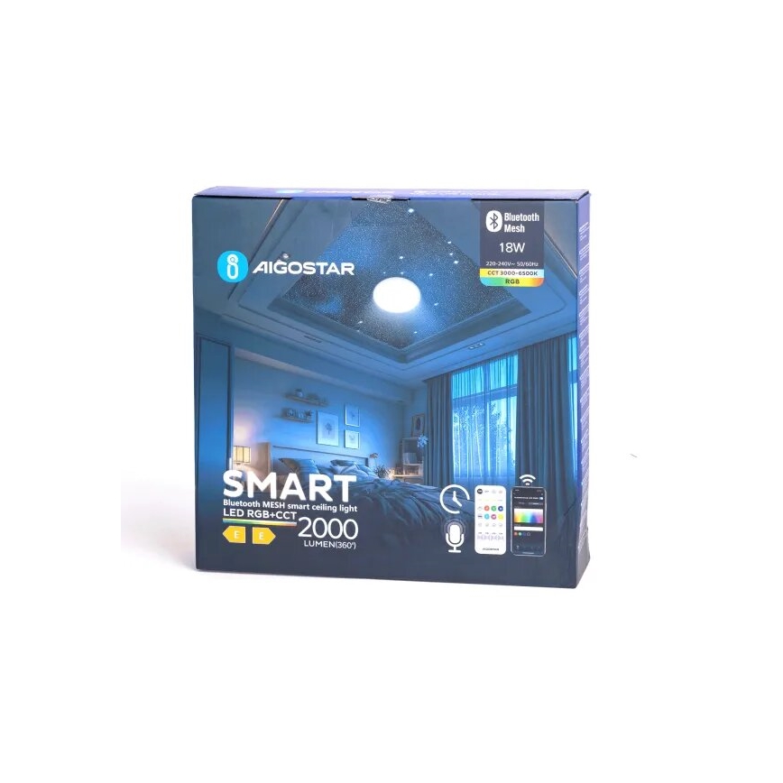 Aigostar - LED RGBW Hämardatav laevalgusti vannituppa MESH Nutikas LED/18W/230V 3000-6500K IP44 + kaugjuhtimispult