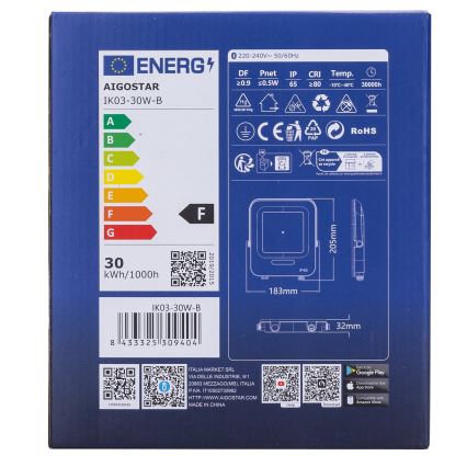 Aigostar - LED RGBW Hämardatav prožektor MESH Nutikas LED/30W/230V 6500K IP65 + kaugjuhtimispult