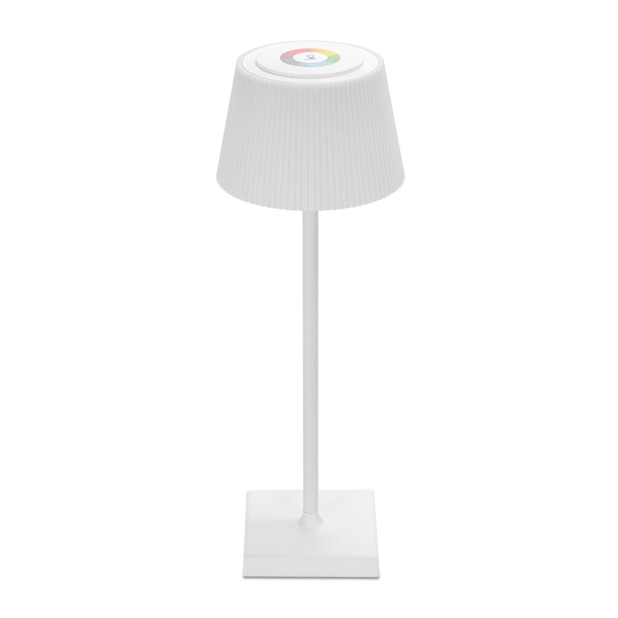 Aigostar - LED RGBW Väli hämardatav laetav laualamp LED/4W/5V 3600mAh valge IP54