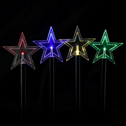 Aigostar - LED RGBY päikesevalgusti 5xLED/1,2V/8 funktsiooni 1m IP65 800mAh tähed