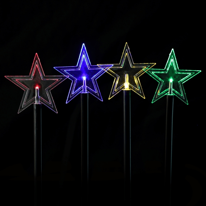 Aigostar - LED RGBY päikesevalgusti 5xLED/1,2V/8 funktsiooni 1m IP65 800mAh tähed