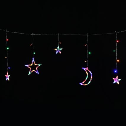 Aigostar - LED päikesevalguskett 120xLED/8 funktsiooni 3x0,6 m 500 mAh IP65 mitmevärviline