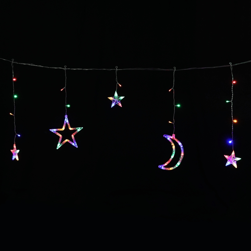 Aigostar - LED päikesevalguskett 120xLED/8 funktsiooni 3x0,6 m 500 mAh IP65 mitmevärviline