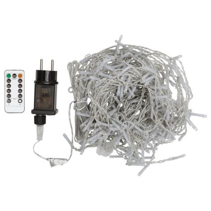 Aigostar - LED RGBY väljas kasutatav jõulukett 300 LED/8 funktsiooni 3x1m IP44 + kaugjuhtimispult