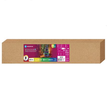 Aigostar - LED välistingimustes kasutatav jõulupuu, 245 LED, 8 funktsiooni, 2,1 m, IP44, mitmevärviline